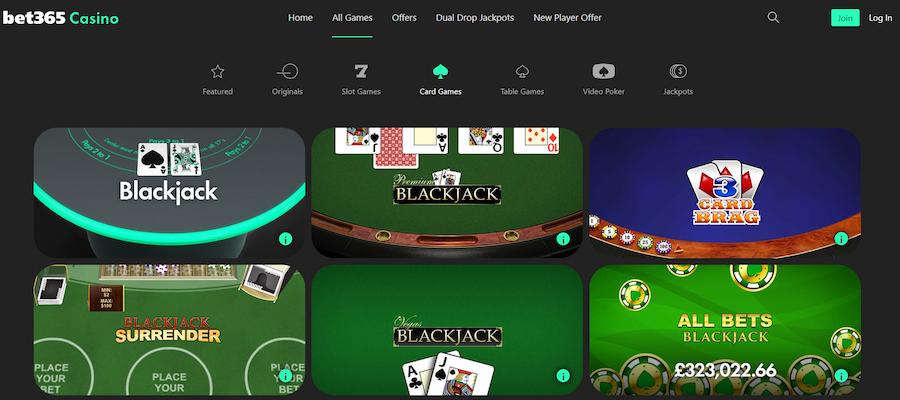 Bet365 Casino Card Games