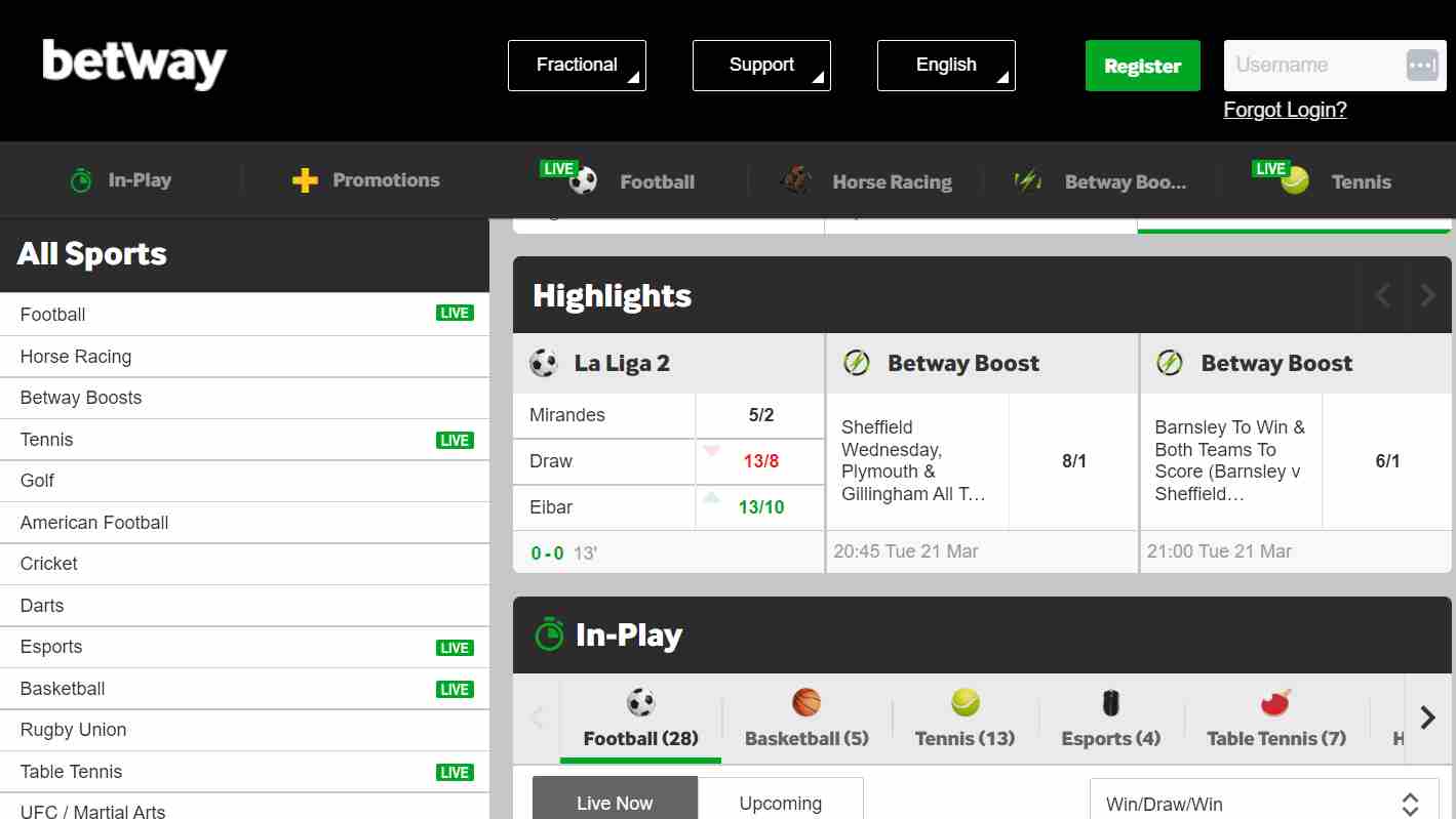 Betway Sports Betting