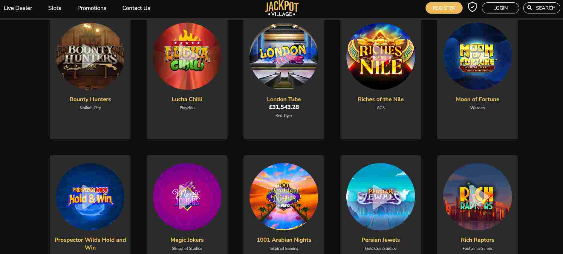 Jackpot Village Casino Slot Games