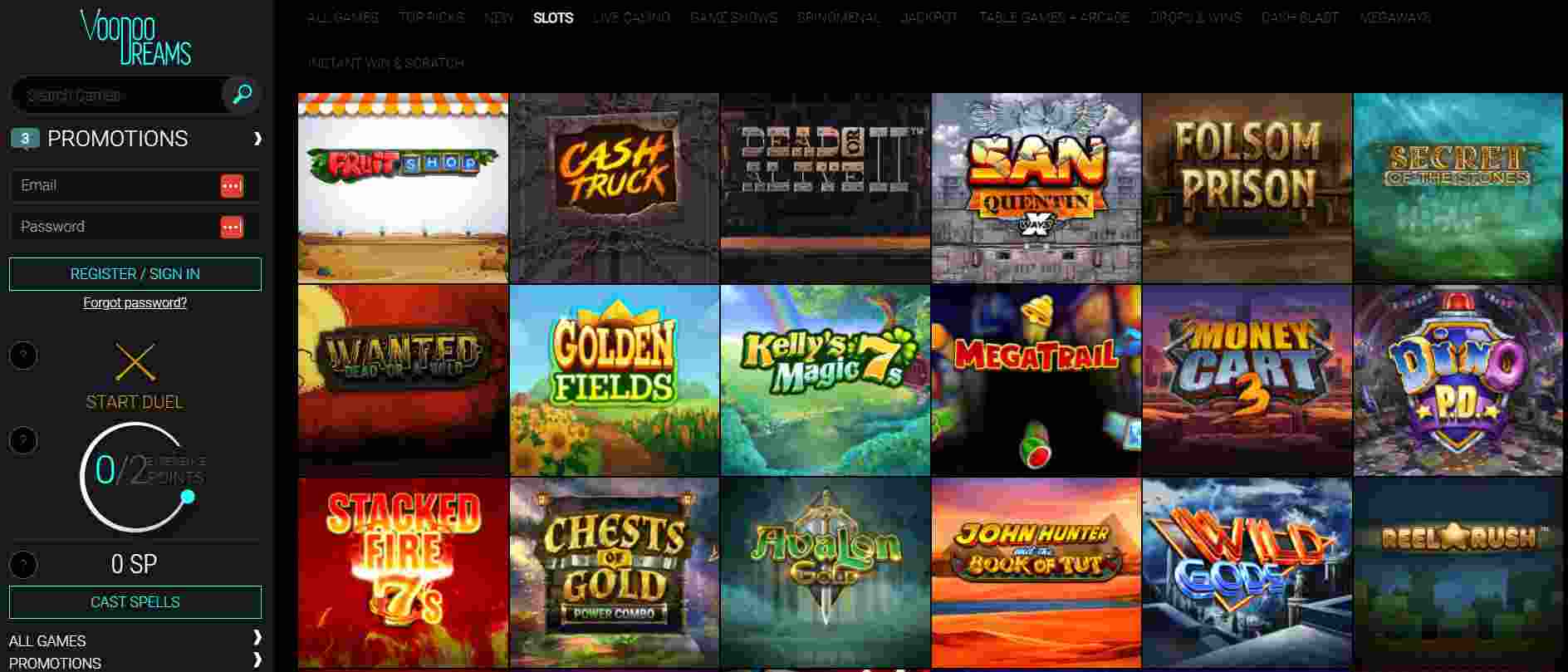 Voodoo Dreams Casino Slot Games