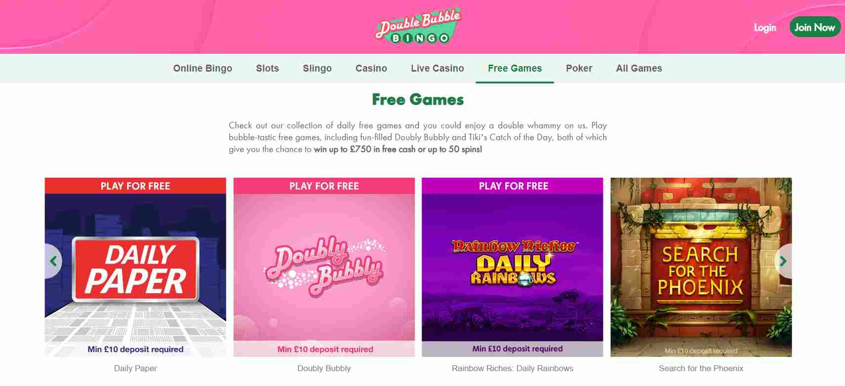 Double Bubble Bingo Free Games