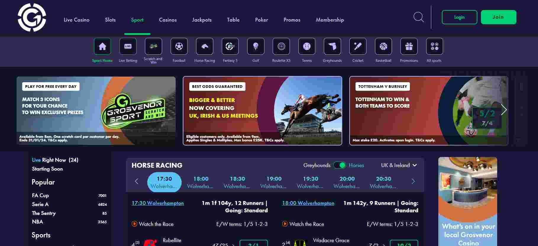 Grosvenor Casinos Sports Betting