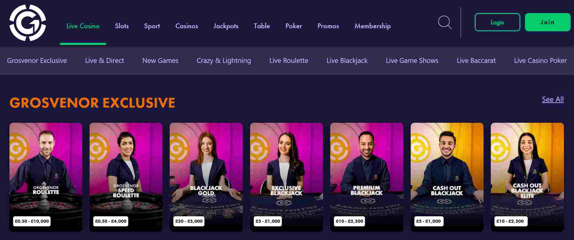 Grosvenor Live Casino