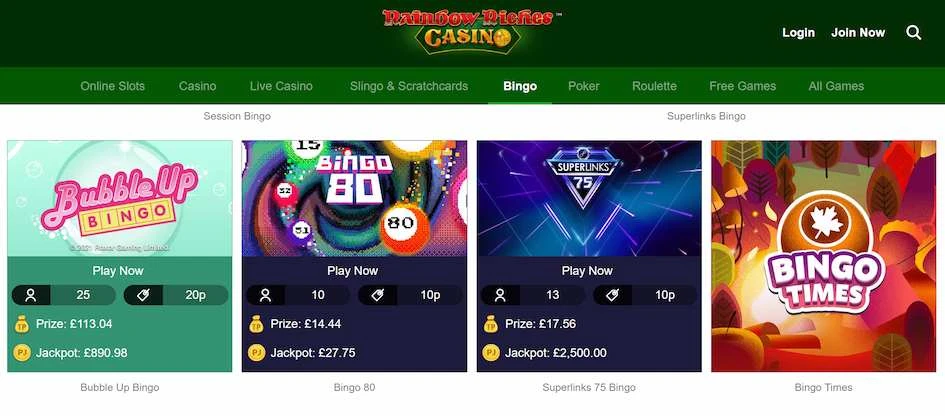 Rainbow Riches Casino Bingo Games