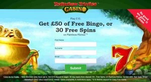 Rainbow Riches Casino Welcome Bonus