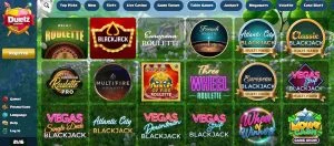 Duelz Casino Table Games